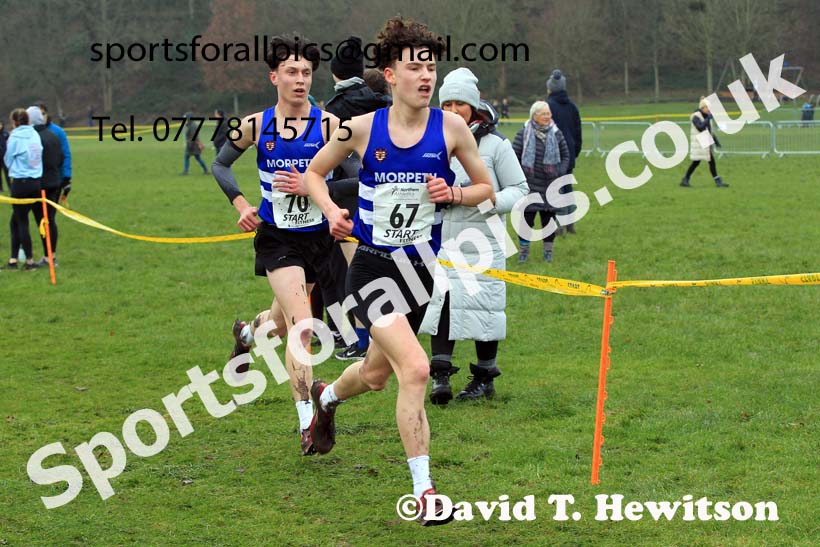 Mens Under-17s 2023 Northern Cross Country Champs., Witton Park, Blackburn. Photo: David T. Hewitson/Sports for All Pics